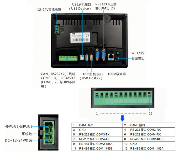 Linux工业平板电脑 7寸 嵌入式 工控 开发板 学习板 评估板工控板